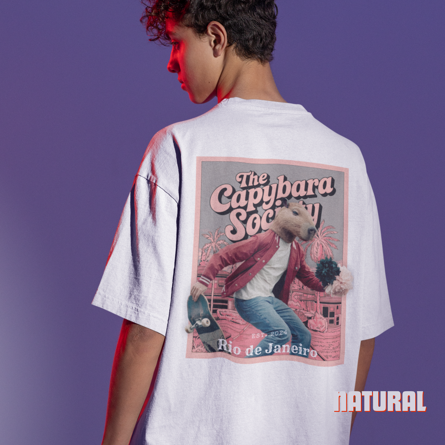 Camiseta Capivara Skatista "Rebels Against the Mainstream II" | Estilo Urbano e Alternativo | Streetwear Unissex