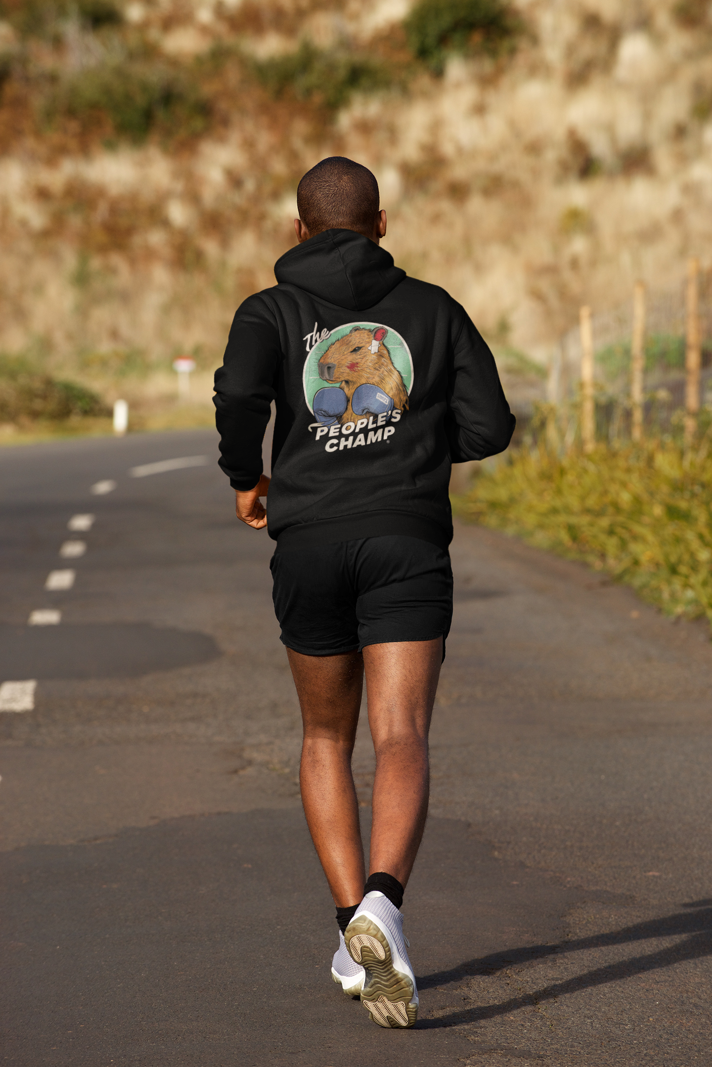 Moletom Preto Boxer Capybara The People's Champ