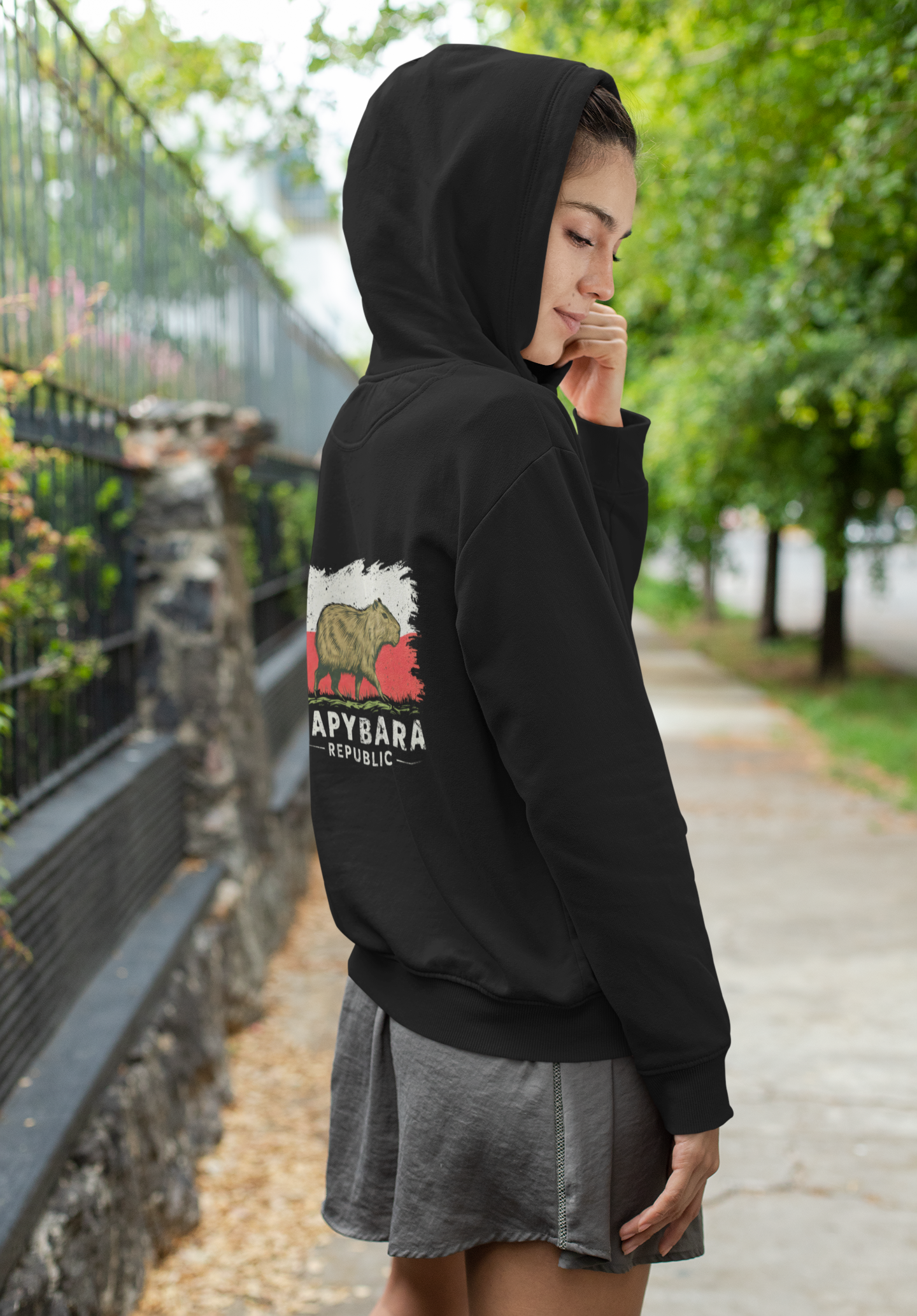 Moletom Preto Unisex Capybara Republic