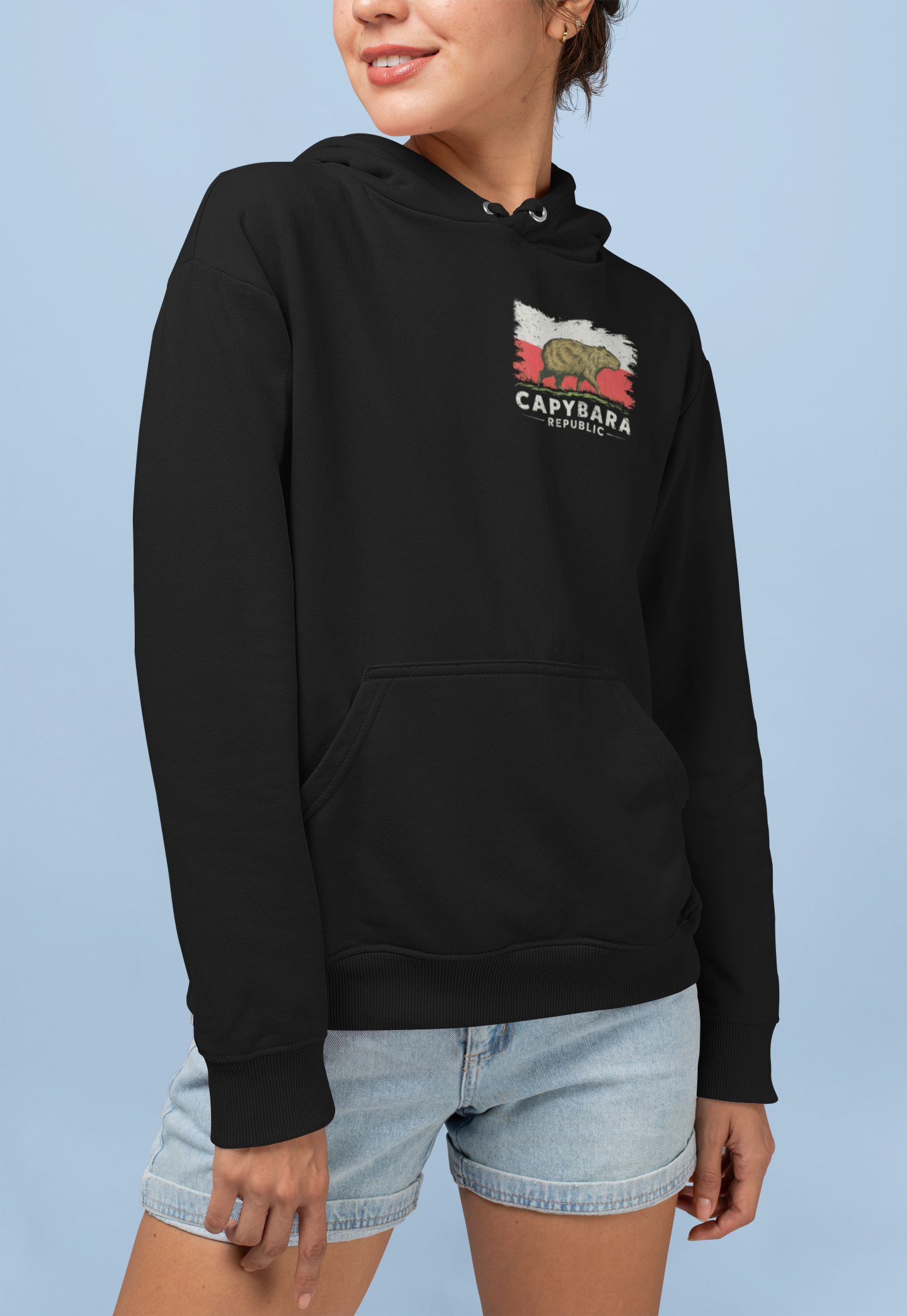 Moletom Preto Unisex Capybara Republic
