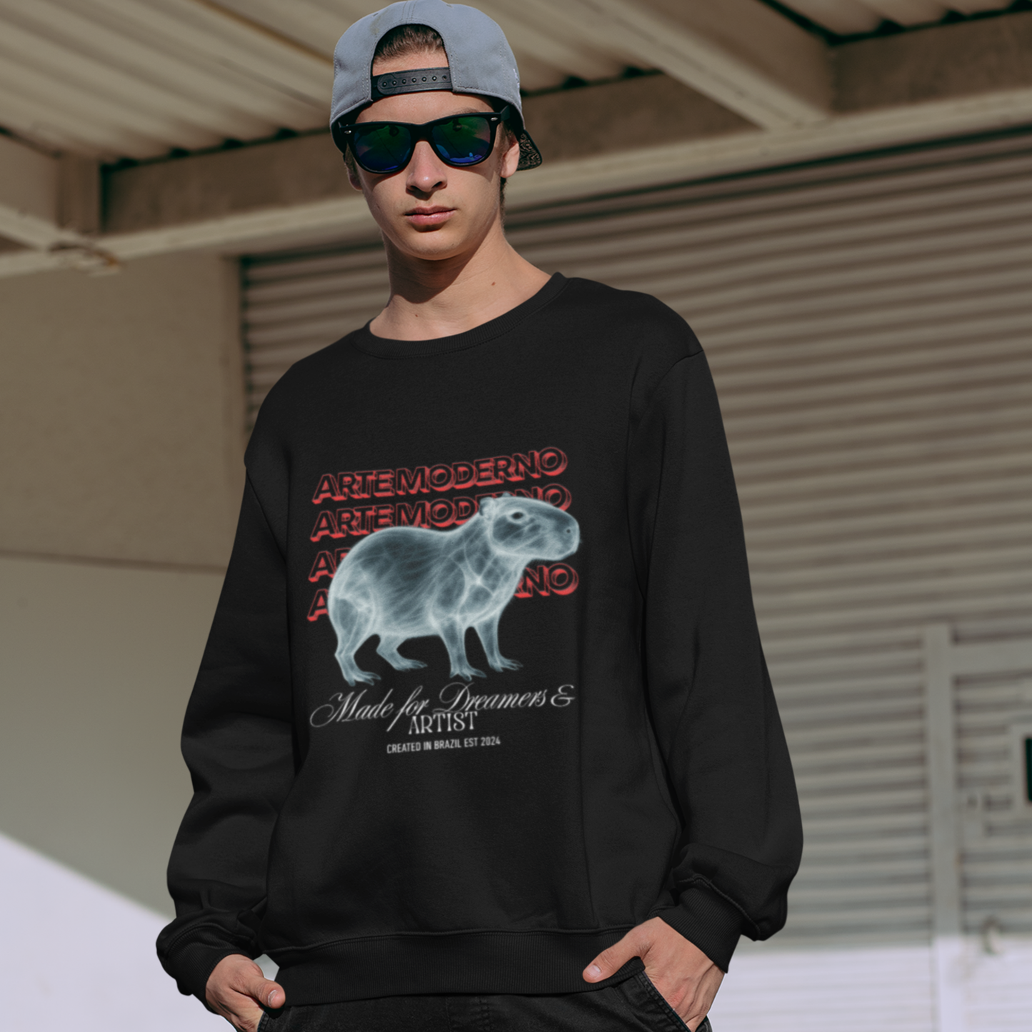 Moletom Capivara Arte Moderna – Estilo Urbano Confort Premium