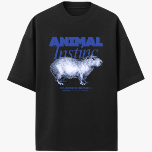 Camiseta Capivara Vintage – Animal Instinct Peace Under Pressure