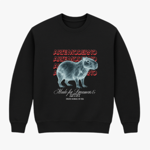 Moletom Capivara Arte Moderna – Estilo Urbano Confort Premium